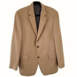 Michael Kors Tan Wool Blend Blazer Sport Coat Men's 42L Long